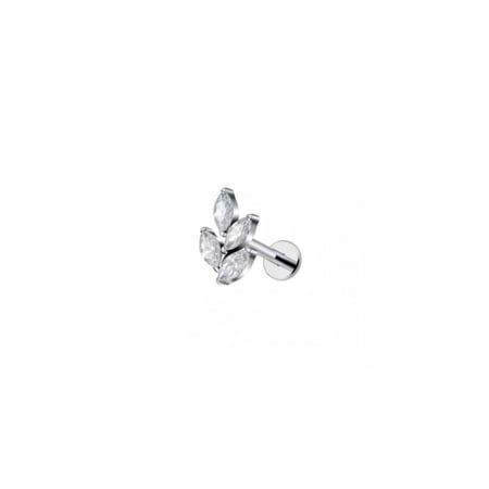 Silver leaves stud