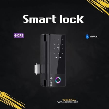 قفل باب زجاج