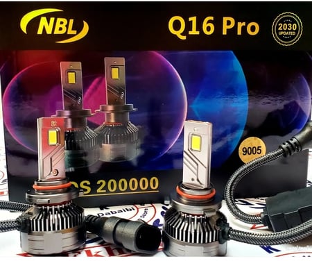 طقم ليد أمامي لون كريمي من NBL عددالواط100