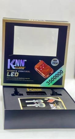 طقم لمبة ليد من شركة KNNبخاصية الريموت الذي من خلاله تستطيع التحكم بمقدار قوة الوط ياتي بقوة 200 واط