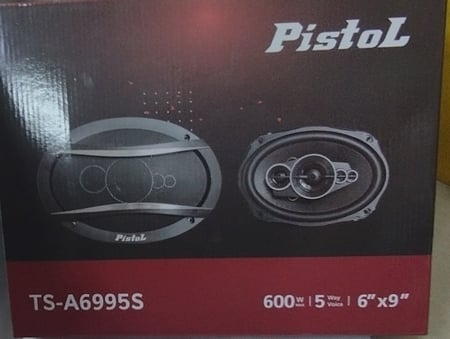 سماعات 2قطعه6*9انش600واط واكس من شركة (PISTOL)