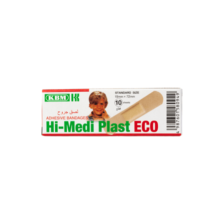 HI MEDI PLAST ADHESIVE BANDAGS 10PCS | هاي ميدي بلاست لصق جروح 10 لصقات