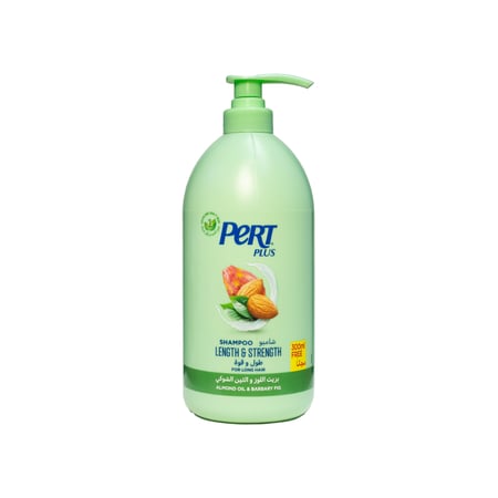 برت بلاس شامبو للشعر طول وقوة بزيت اللوز والتين الشوكي 1000 مل | PERT PLUS SHAMPOO LENGTH AND STRENGTH WITH ALMOND OIL 1000 ML