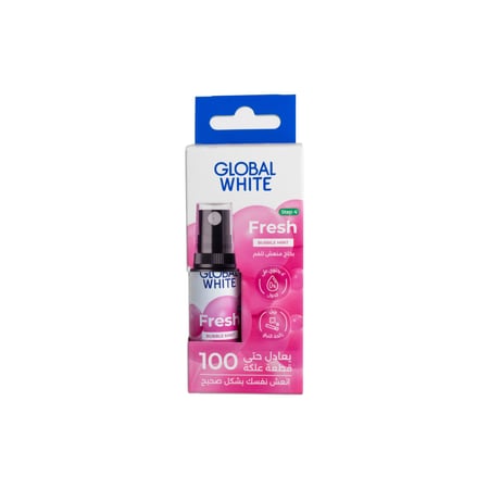 جلوبال وايت بخاخ معطر الفم نكهة اللبان 15مل | GLOBAL WHITE ORAL SPRAY BUBBLE MINT 15ML