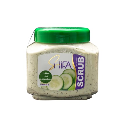 شفا مقشر للبشرة بالخيار 300 مل | SHIFA SCRUB CUCUMBER 300ML