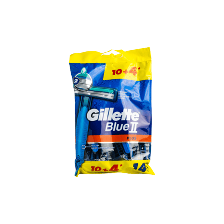 جيليت بلو 2 بلس شفرات حلاقة 14 قطعة | GILLETTE BLUE 2 PLUS 14PCS