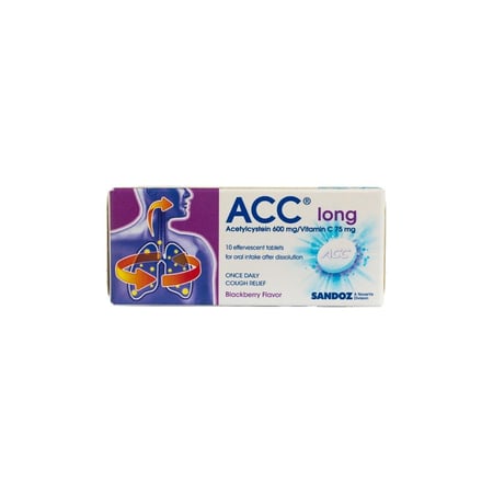 ACC LONG 600MG 10EFF TAB | اي سي سي لونغ 600 مجم 10 أقراص فوارة