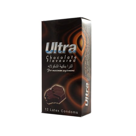 الترا واقي ذكرى بنكهة الشكولاته 12 قطعة | ULTRA CONDOMS CHOCOLATE FLAVOIRED 12 S