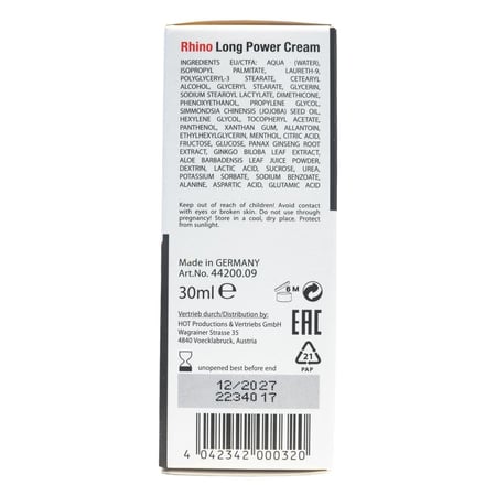 هوت رينو لونج باور كريم 30 مل | HOT RHINO LONG POWER CREAM 30 ML