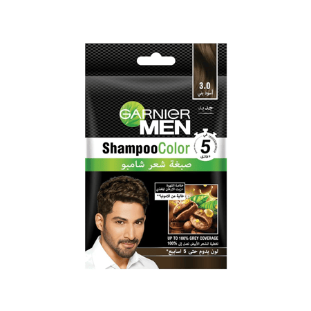 جارنيه صبغة شعر شامبو للرجال لون اسود بني | GARNIER MEN SHAMPOO COLOR BROWN BLACK