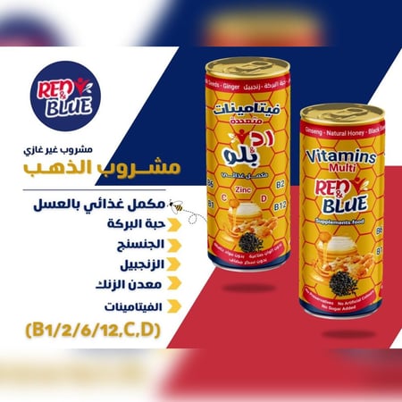 رد بلو مشروب فيتامينات متعددة 250 مل | RED BLUE MULTIVITAMIN DRINK 250ML
