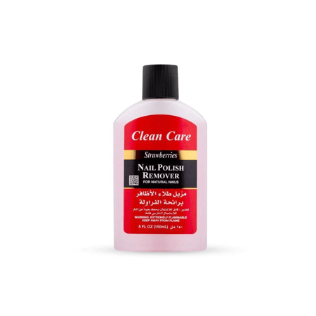 CLEAN CARE NAIL POLISH REMOVER STRAWBERRIES 150 ML | كلين كير مزيل طلاء الاظافر بالفراولة 150 مل