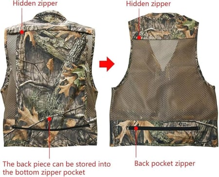 فيست صدرية صيد مموه سحاب