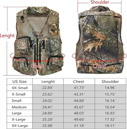 فيست صدرية صيد مموه سحاب