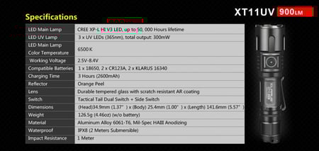 كشاف يدوي كلاروس klarus XT11 UV