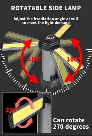 لمبة سنارة 80 سم سوبر برايت 3 شريحة مع كشاف لونين SQ-G13