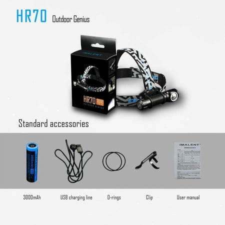 كشاف رأس املينت HR70 لومن 3000