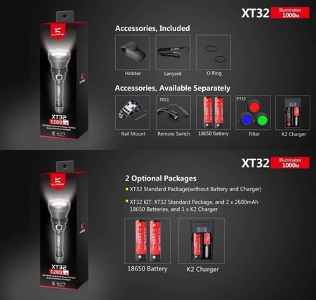 كشاف يدوي كلاروس klarus XT32