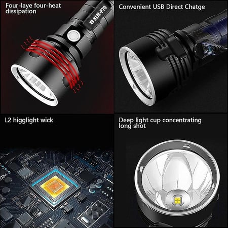 كشاف XLM P70 علبة اسود 5000 لومن