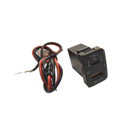 شاحن تويوتا سريع مربع صغير USB تايب سي مع قارىء