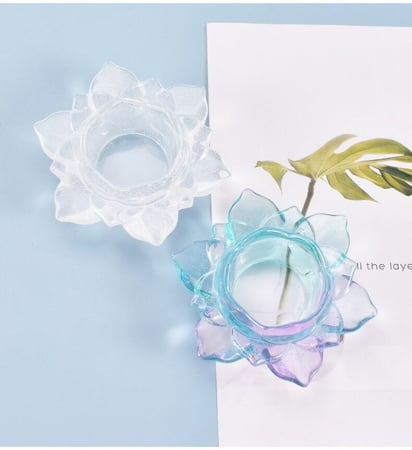 757 -قالب حامل الشموع بشكل زهرة