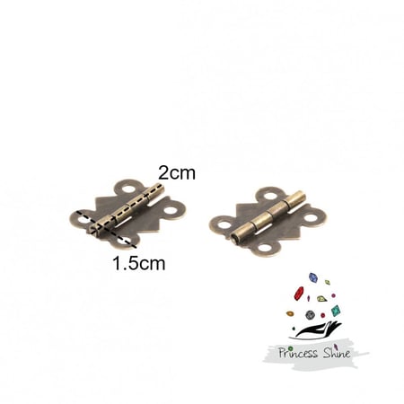 424 - مفصل صناديق صغيرة لون برونزي حجم صغير