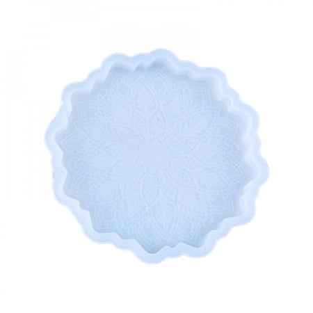 588 - قالب سيليكون كوستر صغير مزخرف