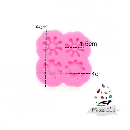 578 - قالب سيليكون مجموعة ورود صغيرة - أقراط