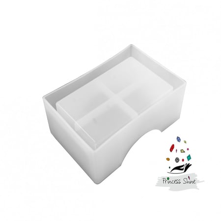 649 - قالب سيليكون صندوق لوضع الكوسترات المربعة