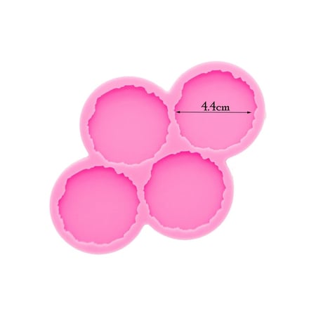 761 -قالب سيلكون متعرج صغير لعمل الميداليات - عدد 4 فتحات