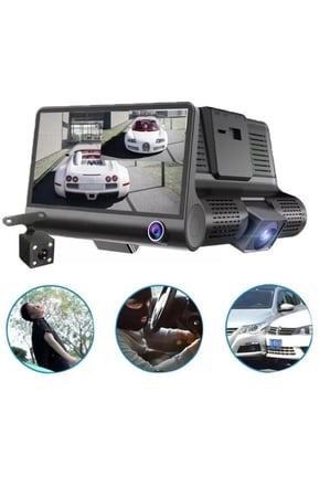 داش كام 3 في 1 أمامي و خلفي وداخلي بشاشة بجودة 1080 full HD