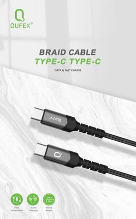 كيبل PD تايب سي إلى تايب سي قماشي