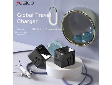 فيش جداري للسفر يدعم جميع المنافذ من يسيدو YESIDO