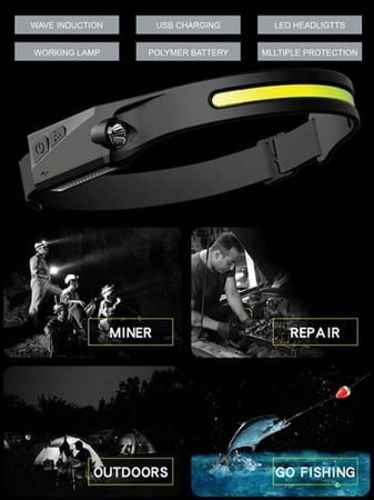 كشاف رأس ( مصباح راس بمستشعر حركة) LED HEAD LAMP DLC