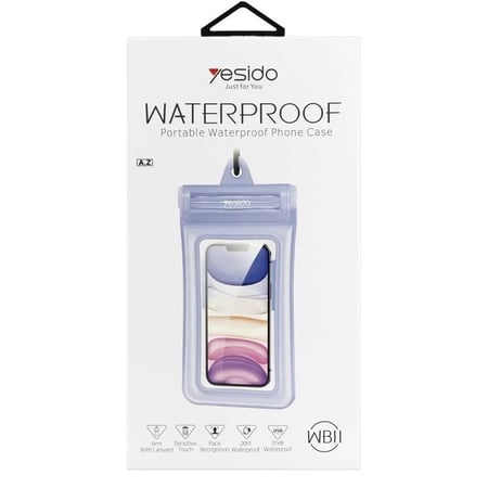 كفر هاتف شفاف مقاوم للماء بتصميم مناسب لـ الغوص والسباحة ماركة YESIDO