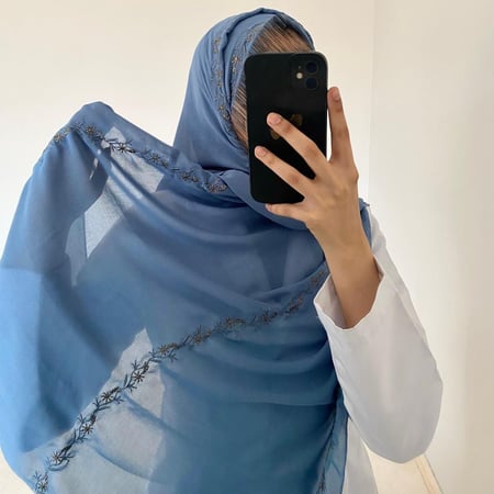 طرحة سديم ليزر لون ازرق