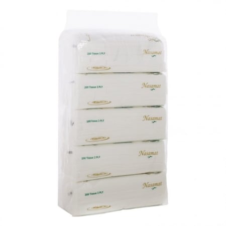 مناديل نسمات 180 منديل مزدوج 5 قطع / 10 قطع