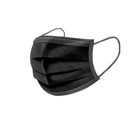 كمامات سوداء واقية من الامراض والغبار 3 طبقات (50 حبة)
