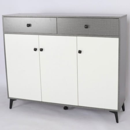 دولاب جزامة لون رمادي وأبيض