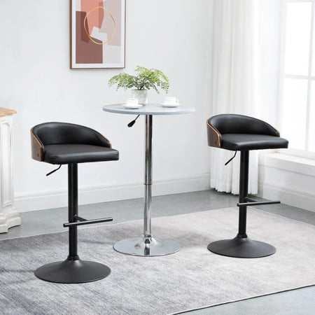 طقم 2 كراسي بار لون أسود