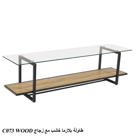 طاولة-بلازما-خشب-وزجاج-عدة-الوان