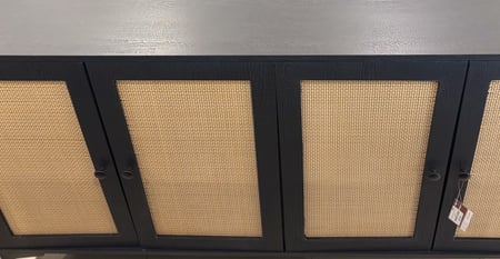 دولاب راتان أسود حجم كبير