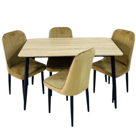 طقم طاولة طعام 4و6و8 كراسي خشب بيج