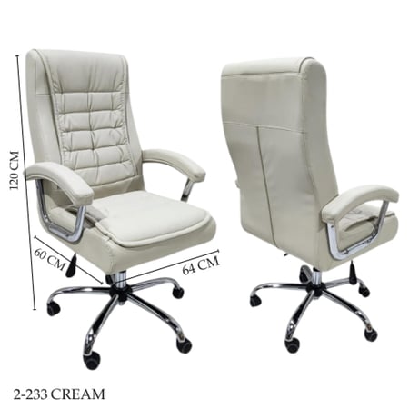 طقم 2 كراسي مكتب دوار جلد عدة ألوان