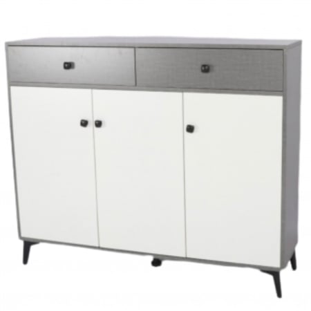 دولاب جزامة لون رمادي وأبيض