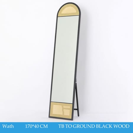 مرايا-ارضية-مودرن-راتان-لون-اسود