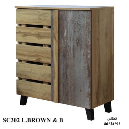 دولاب مقاس 120و80 سم بني فاتح