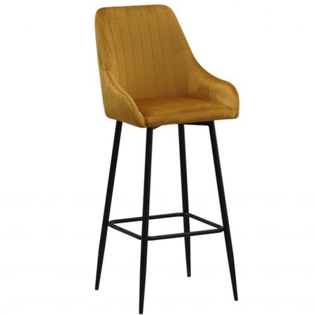 طقم 2 كراسي مخمل لون أصفر