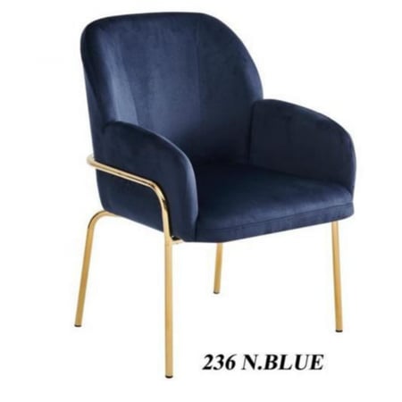 طقم 2 كراسي مودرن مخمل ستيل ذهبي عدة ألوان