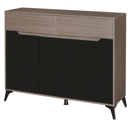 دولاب مقاس 100و120 سم رمادي وأسود